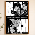 Black Torch Manga Waterproof PVC Peel & Stick Wall Poster