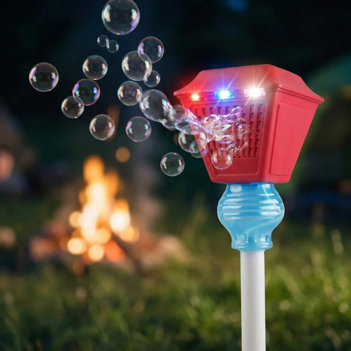 Street Lamp LED Bubble Machine – Electric Outdoor Party Toy