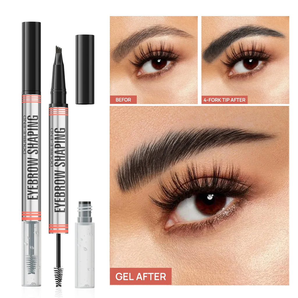Hello Kiss 4-Prong Eyebrow Pencil – Waterproof, Long-Lasting