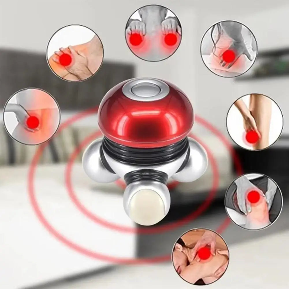 Mini Portable Handheld Vibrating Massager with LED Light