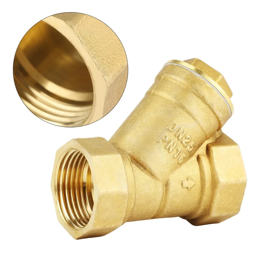 Brass Strainer Filter Valve Connector Durability Female Thread Oil