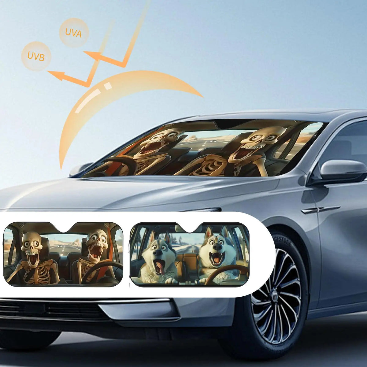 Foldable Car Windshield Sun Shade with Suction Cups | UV Block