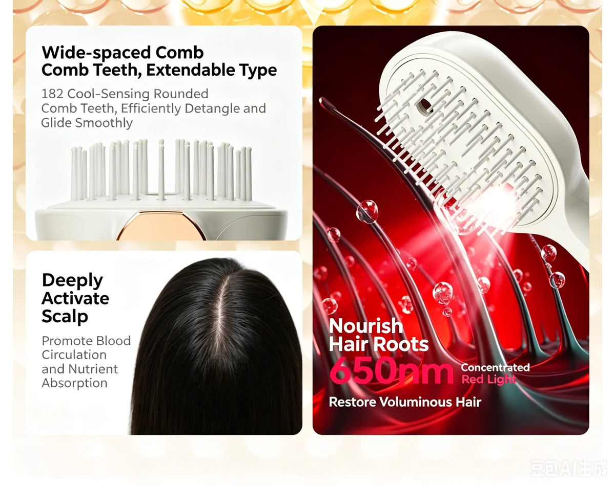 Electric Steam Hair Brush – Rechargeable Detangling Scalp Massager