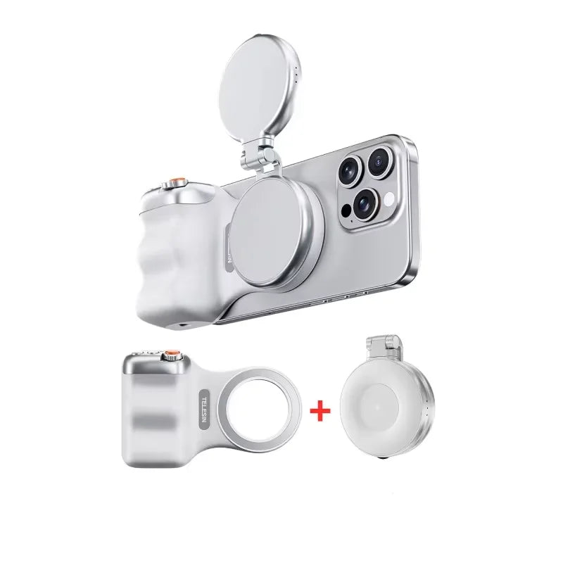 TELESIN Magnetic Phone Camera Shutter Grip Fill Light Shooting Aid