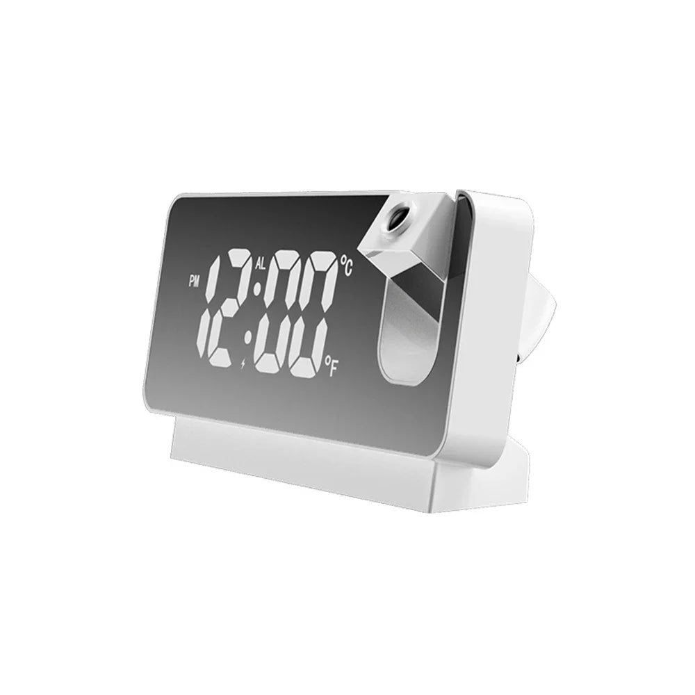 LED Digital Projection Alarm Clock | Silent Bedside Desk Clock