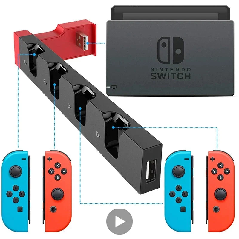 iPega Nintendo Switch JoyCon Charging Dock Station | 4–6 Port