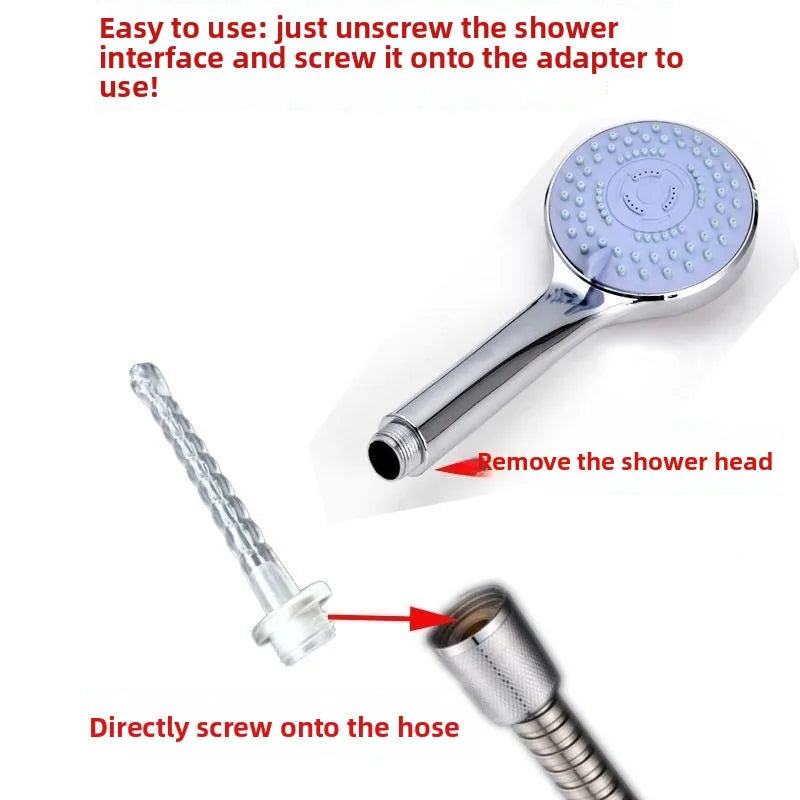 Silicone Women's Vaginal Anal Shower Head Home Use Men's Private