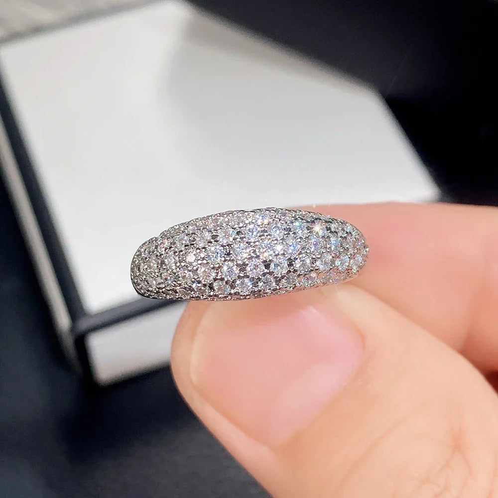 Huitan Cubic Zirconia Ring for Women – Wedding Band Gift