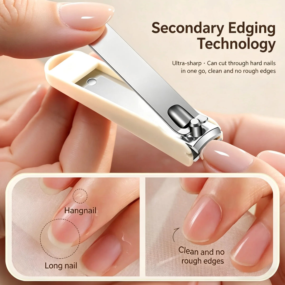 PLYS Stainless Steel Nail Clipper Set – Splash-Proof + Storage