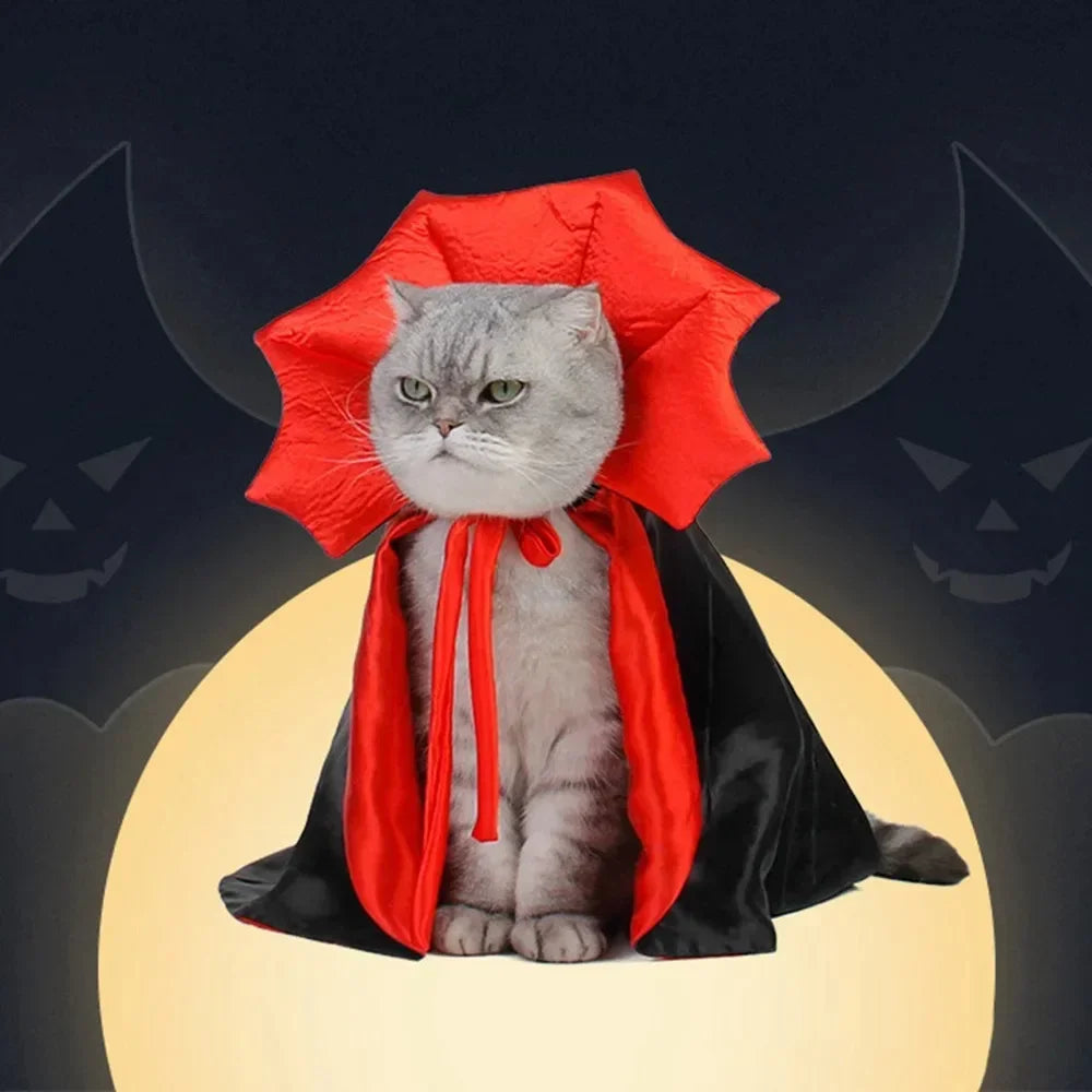 Cute Halloween Pet Costumes Cosplay Vampire Cloak Small Dog Cat