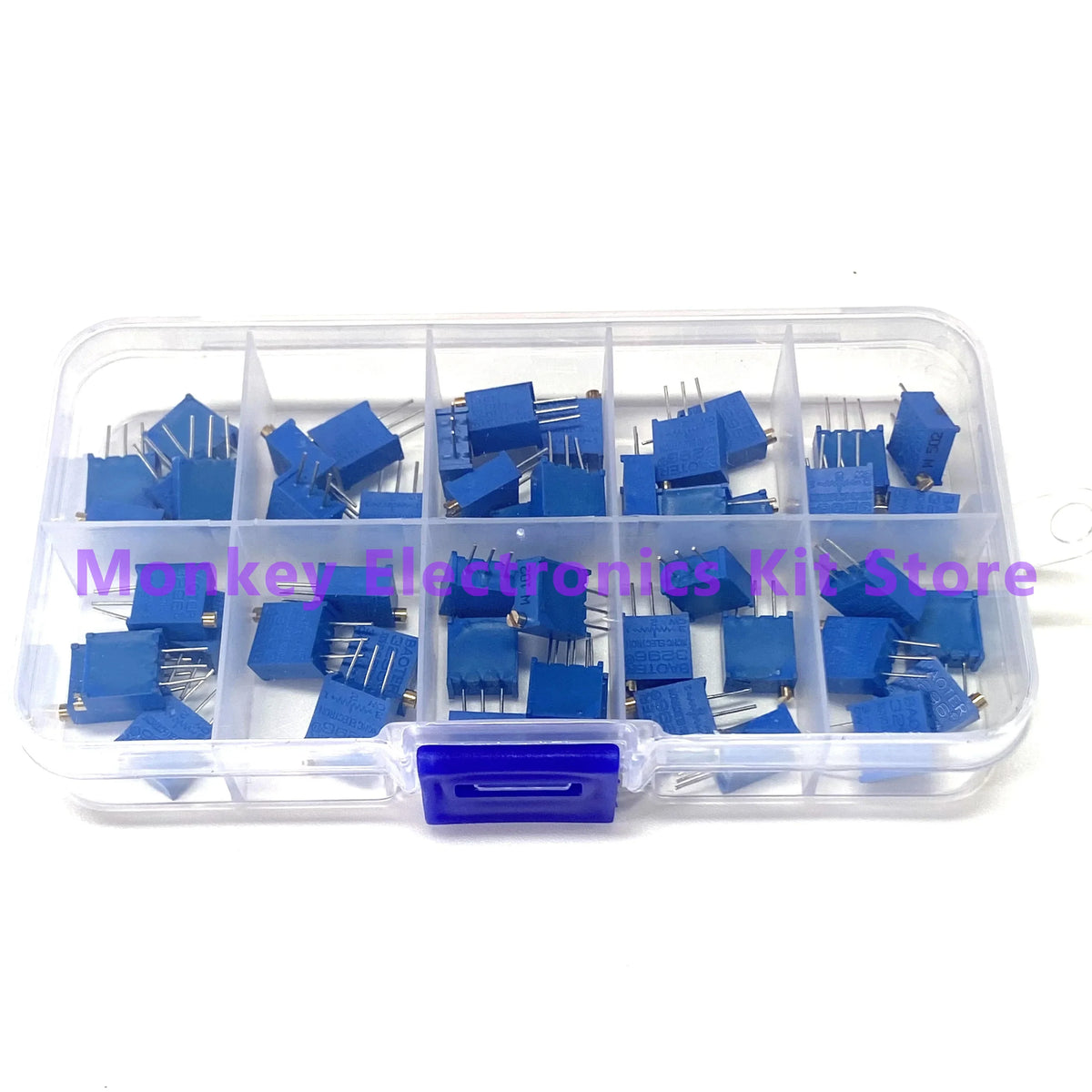 50-Piece 3296W Multiturn Trimmer Potentiometer Kit + Box