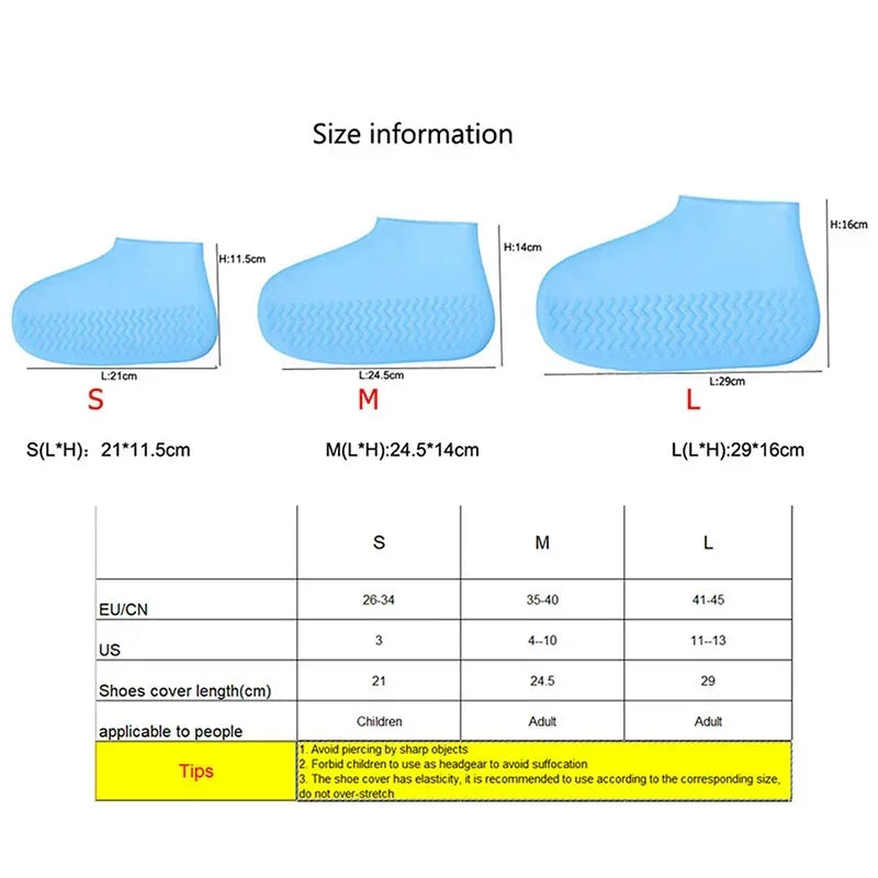 Women's Reusable Waterproof Silicone Shoe Covers | Rain