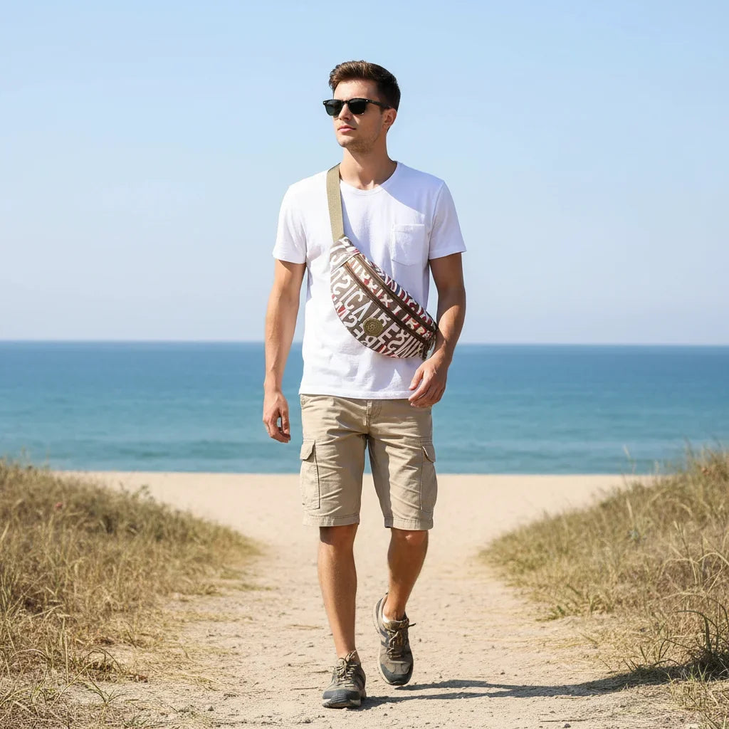 Unisex Crossbody Bag – Lightweight Nylon Shoulder & Waist Pack
