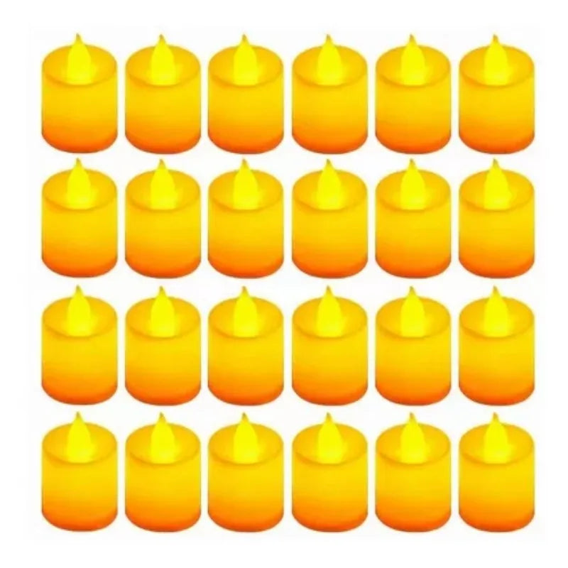 24 Flameless LED Tea Light Candles – 200+ Hrs, Batteries Included