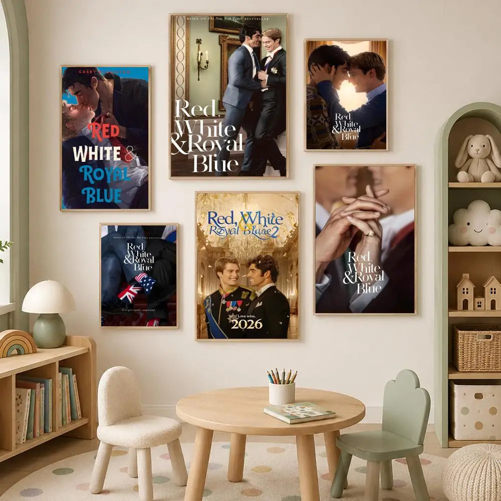 Red White & Royal Blue Movie Poster – Self-Stick HD PVC Wall Art