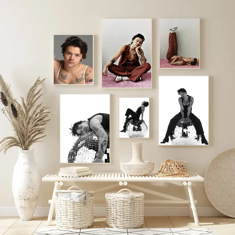 Harry Styles Wall Poster – Self-Adhesive Waterproof Art Sticker