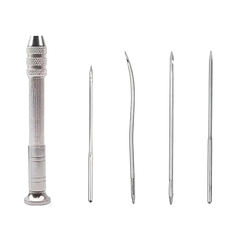 Leather Sewing Awl Set – 4-Needle DIY Leathercraft Repair Kit
