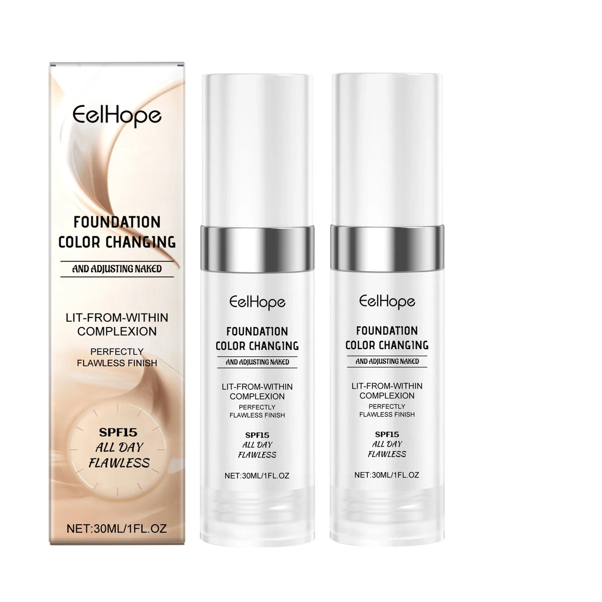 Eelhope Hydrating Liquid Foundation – Dewy Finish, 30ml