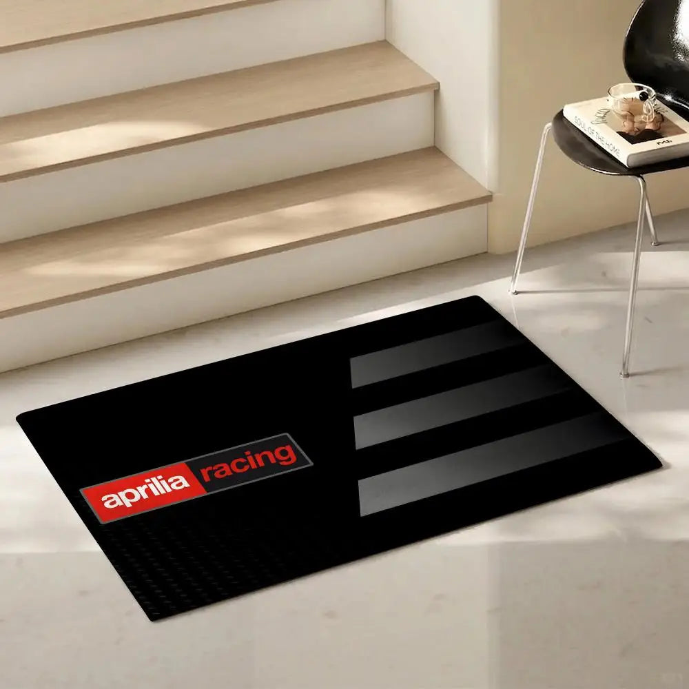 Aprilia Motorcycle Flannel Floor Mat – Non-Slip Indoor Rug
