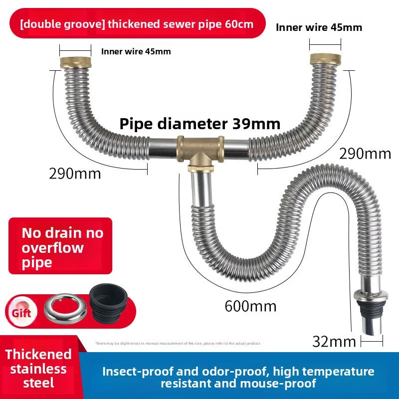 Stainless Steel Sink Drain Strainer – Anti-Odor & Rodent Guard