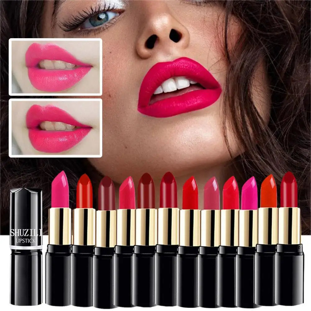 Matte Velvet Lipstick – Waterproof Long-Lasting 12 Shades