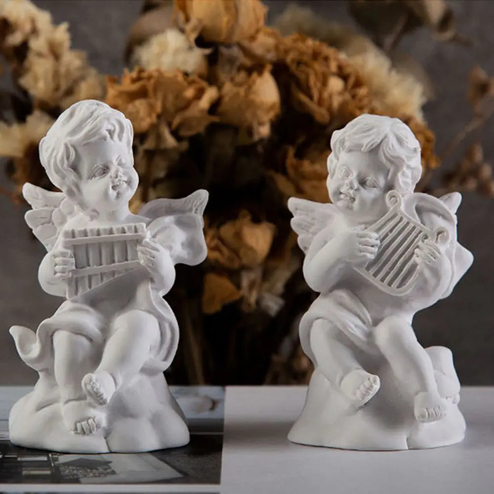 Mini Cupid Figurines Plaster Sculpture Greek Mythology Statue Nordic