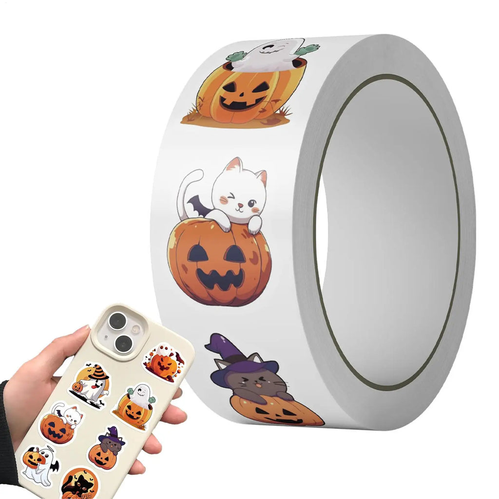 Halloween Pumpkin Stickers 500pc | Envelope Seals & Decals