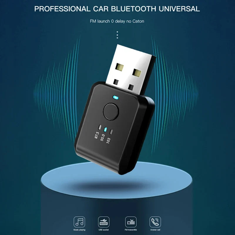 Bluetooth FM Transmitter for Car – USB Wireless Audio FM01