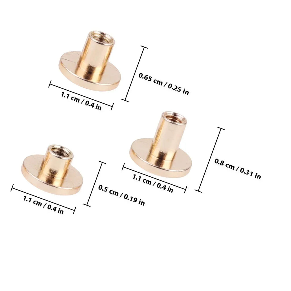 Sturdy Flat Head Copper Rivets Book Nails Luggage Belts Notebook