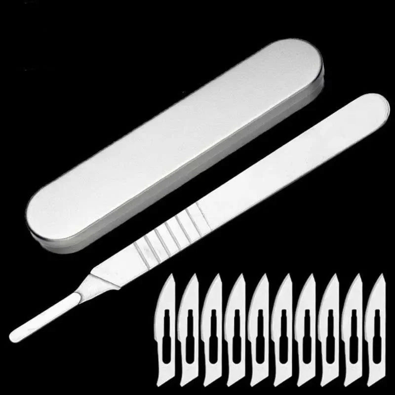 11 23 Carbon Steel Carving Metal Scalpel Blades Handle DIY Cutting
