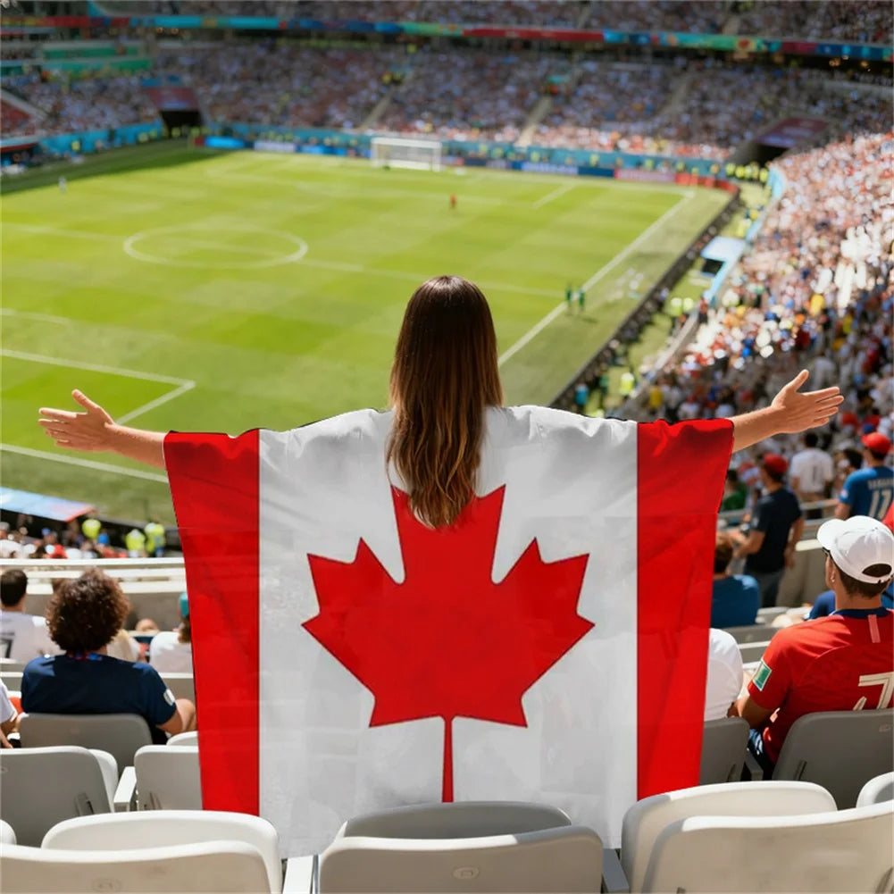2026 World Cup Football Flag Cape | Wearable Fan Shawl
