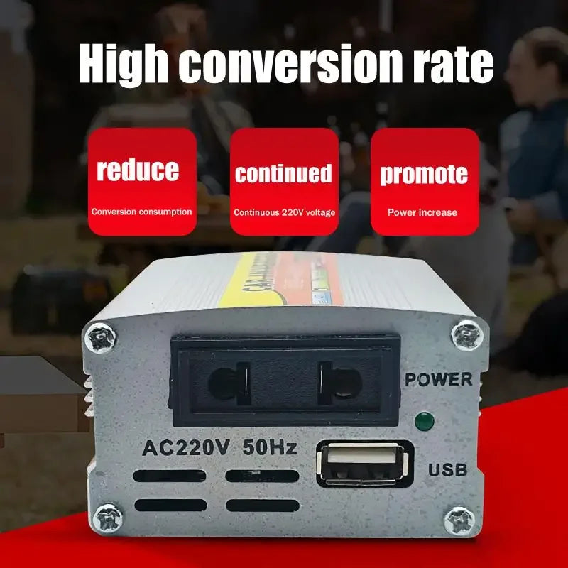 Car Mounted 220W Solar Power Inverter Voltage Transformer DC 12V AC
