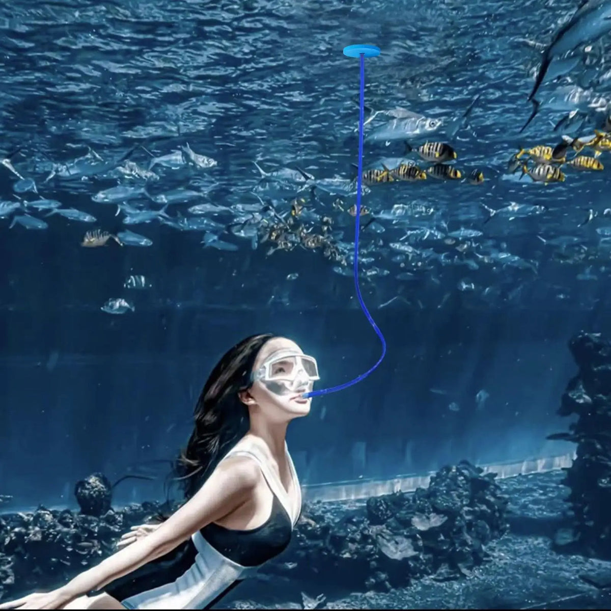 Full Dry Snorkel Tube – Extended Breathing for Diving & Freediving