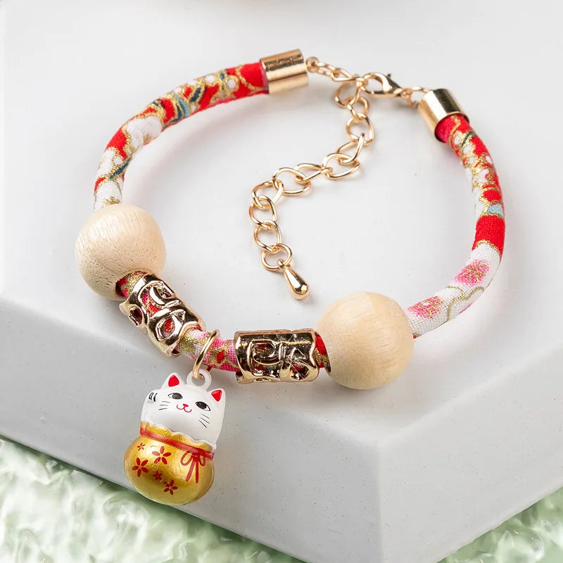 Cat Collar with Bell & Sash – Kitten Neckerchief Neck Band