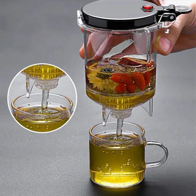 HMLOVE Heat Resistant Glass Teapot Puer Kettle Tea Infuser Chinese