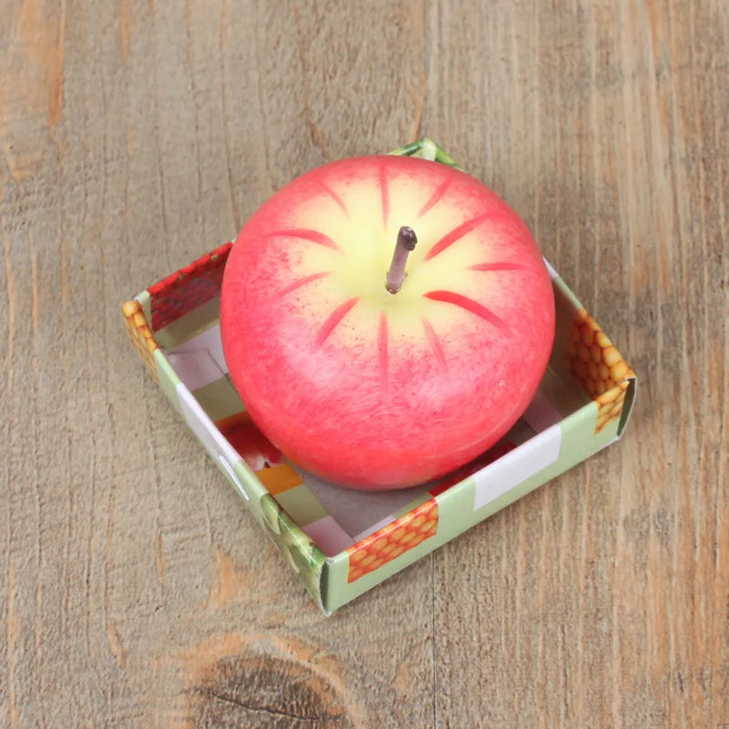 Creative Christmas Eve Gifts Apple Candles Fruit Birthday Decorations