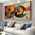 Large Abstract Geometric Canvas Wall Art | Frameless Modern Decor
