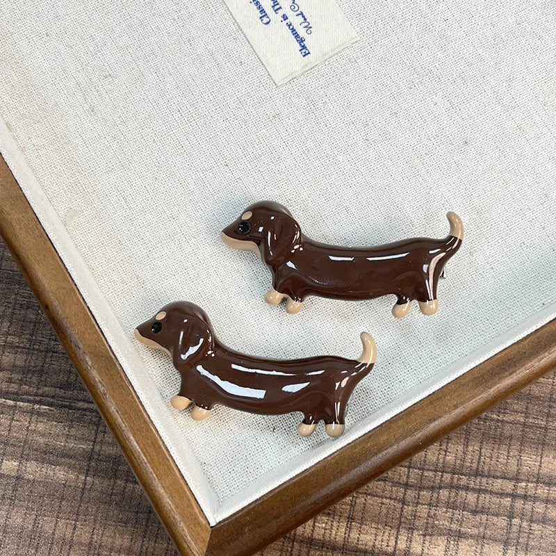 Cute Dog Shape Cartoon Hair Clip – Side Bangs Hairpin for Girls