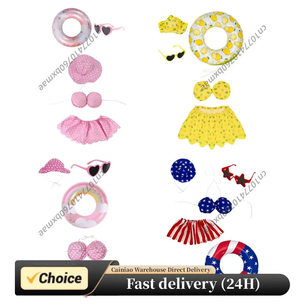 Bikini Porch Goose Summer Outfit Swimsuit Floatie Hat Sunglasses