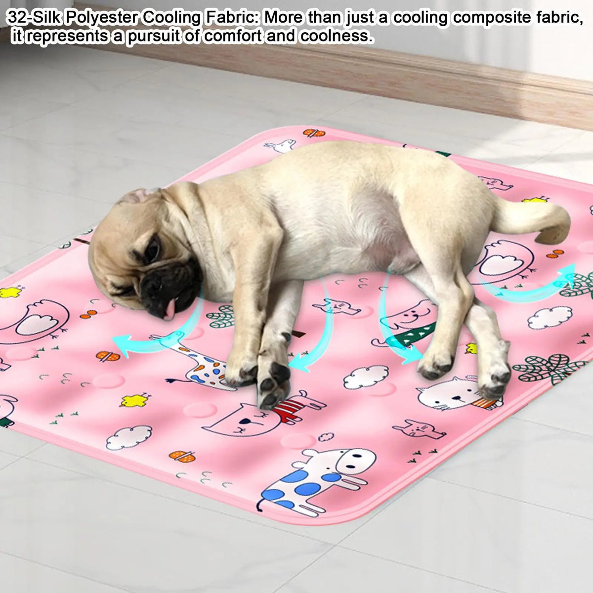 Pet Cooling Mat for Dogs & Cats – Gel Ice Pad Summer Bed
