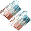 Windproof Clothes Pins with Rope – 12/24 Pack Multicolor