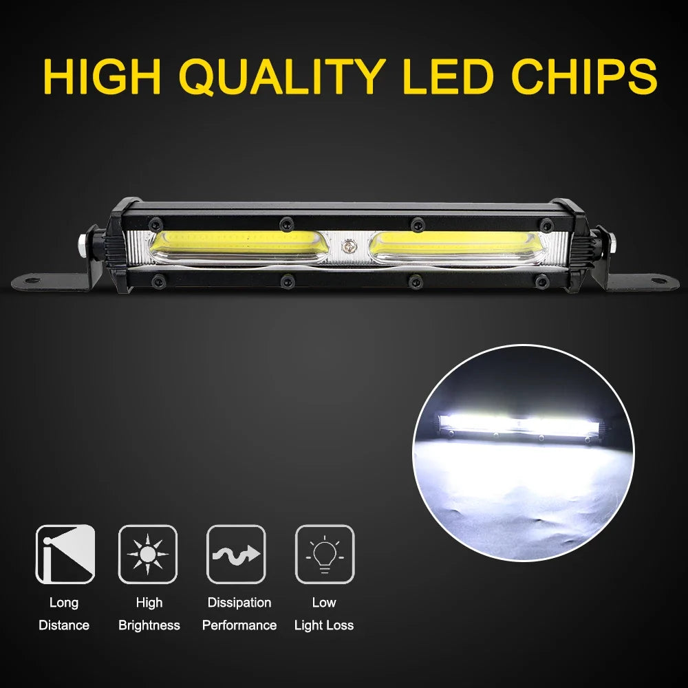 AINYSZIN 18W LED Work Light Bar 6500K IP67 – Truck SUV Off-Road
