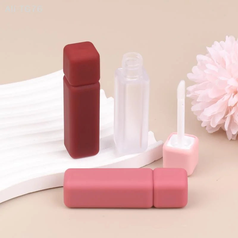 5ml Square Refillable Lip Gloss Tube with Brush Wand | DIY