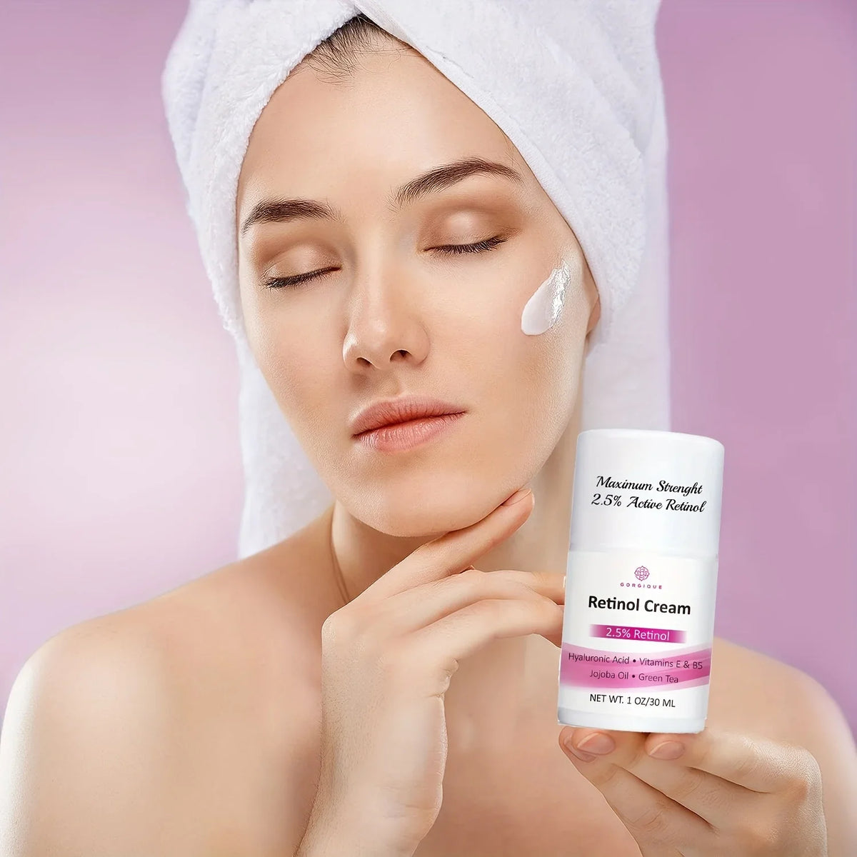 GORGIQUE 2.5% Retinol Face Cream – Hyaluronic Acid & Vitamin E