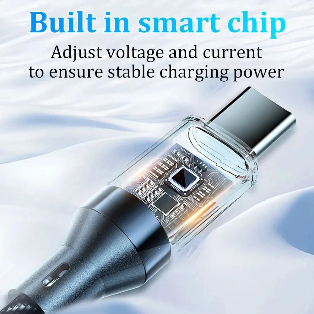120W USB-C to USB-C Fast Charging Cable with LED Display