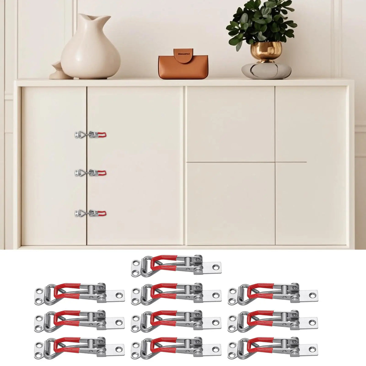 10-Pack Rust-Proof Toggle Latch Clamps | Quick Release Cabinet Lock