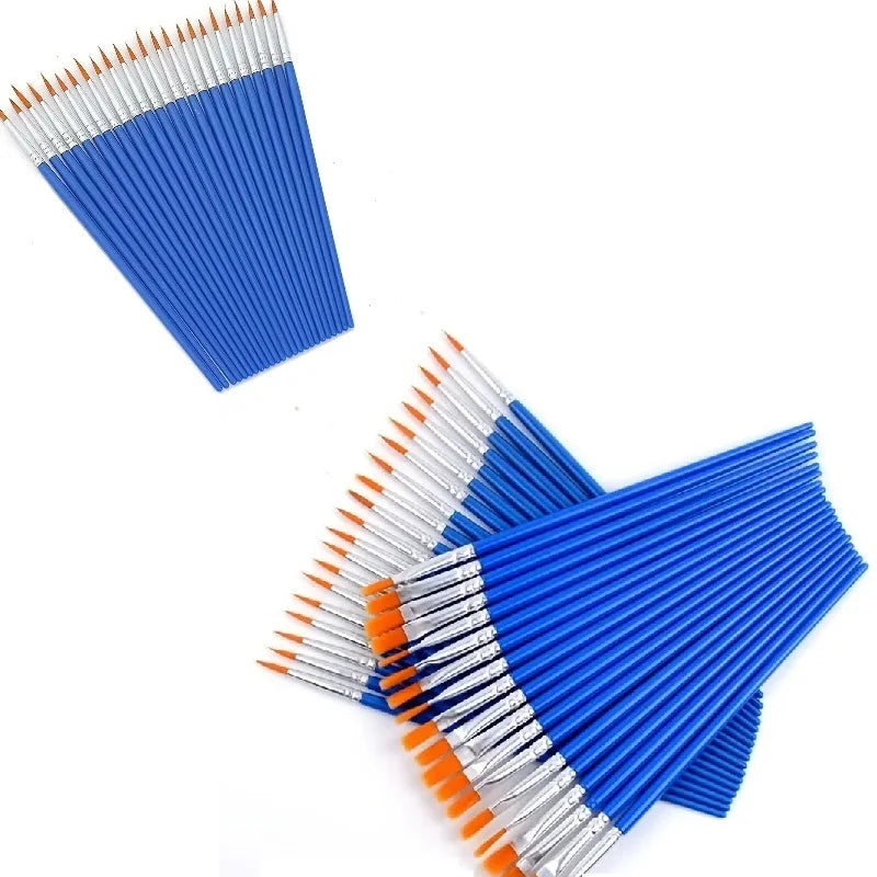 20-Piece Painting Brush Set – Hook Line & Flat Tip Art Brushes