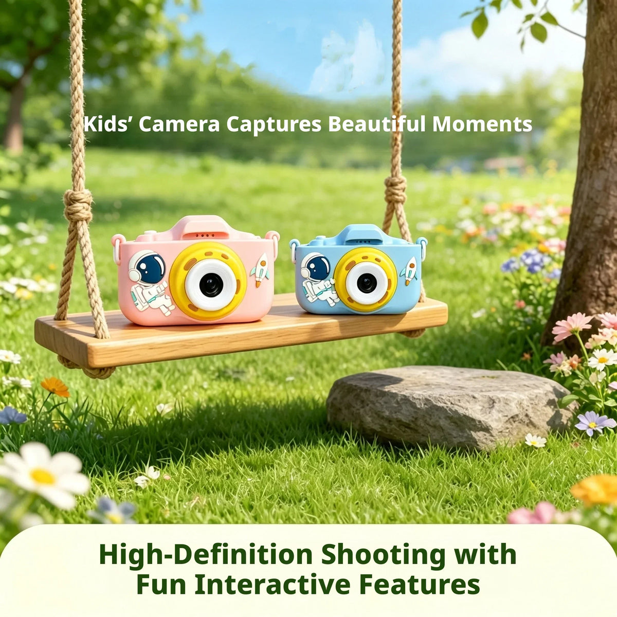 Astronaut Kids HD Digital Camera | Dual Lens, 1080P, 128GB