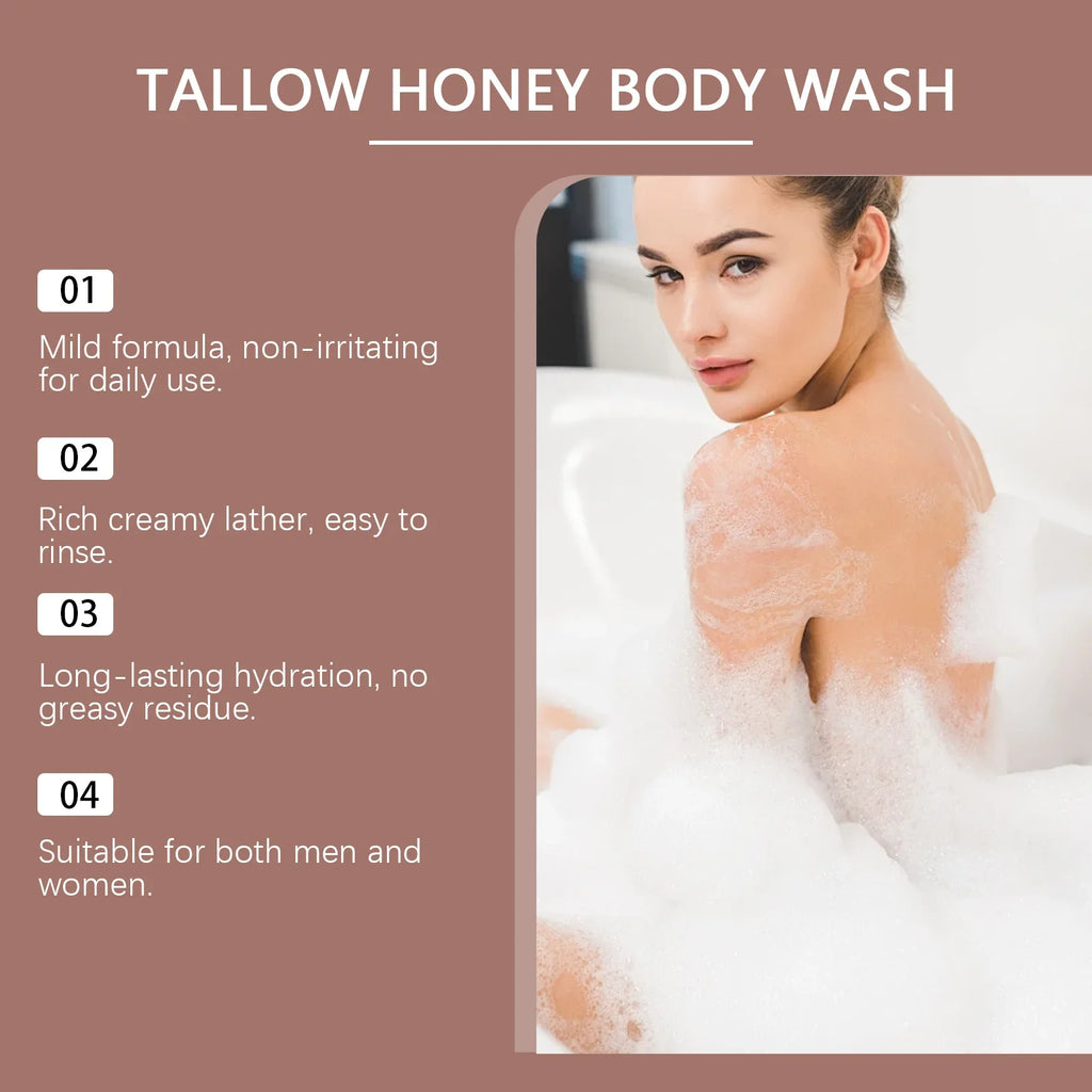 Hoygi Tallow & Honey Body Wash – Gentle Moisturizing Shower Gel