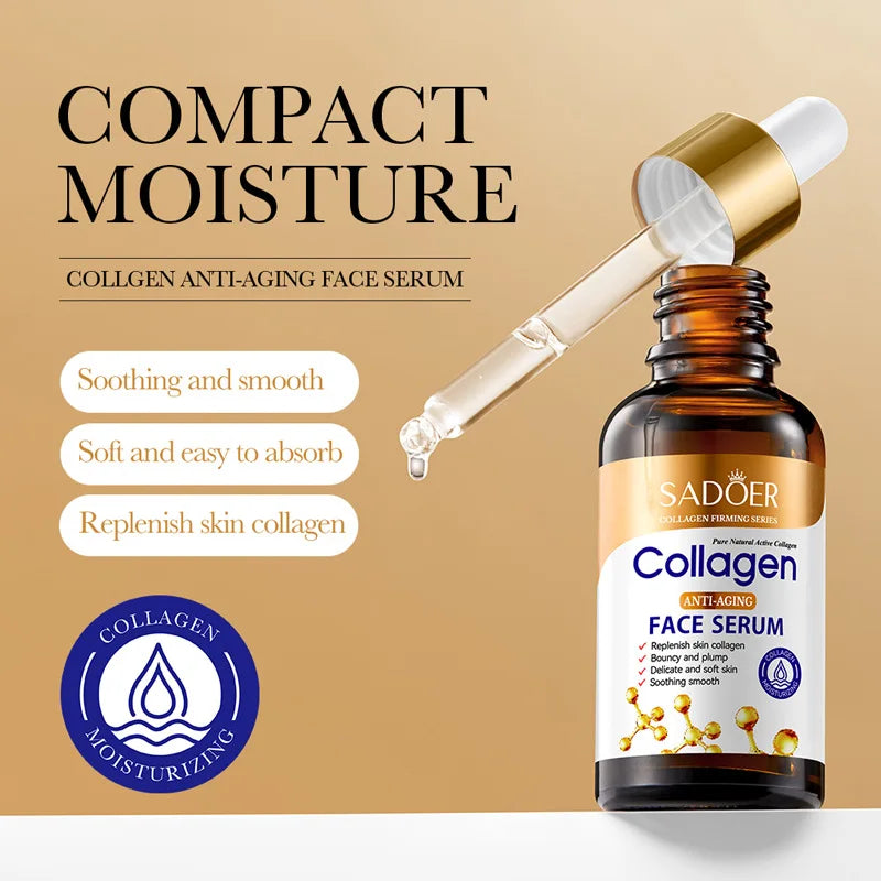 SADOER Collagen Skin Care Set – Anti-Aging Serum & Eye Cream
